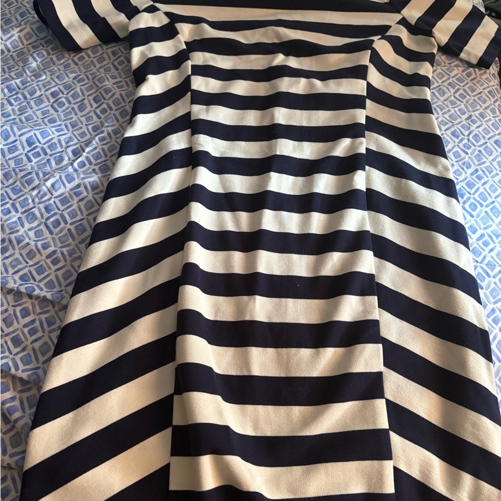 Tory Burch Black and White A-Line Mini Dress